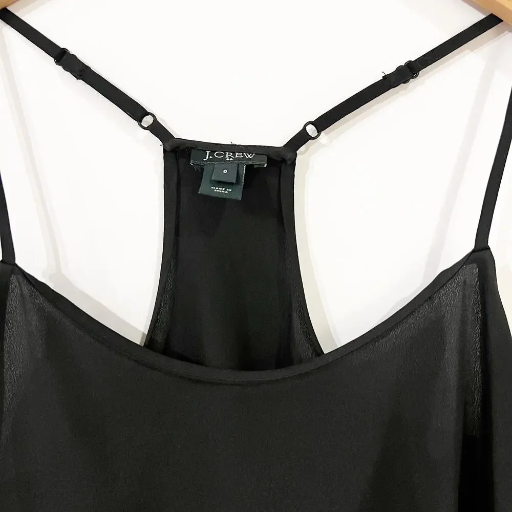 J. Crew Factory Racerback Silky Cami Top in Black - Picture 6 of 8